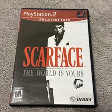 Scarface: The World is Yours Sony PlayStation 2 2006 PS2 Black Label Case Manual