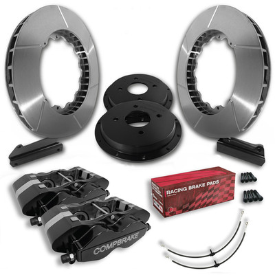 Fits BMW E30 4 Stud 15  Front Brake Kit   4 Pot Calipers [Pro Race 3]
