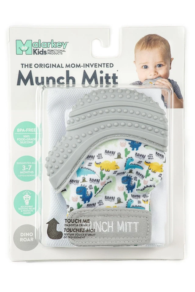 Guante de dentición Malarkey Kids Munch mordedor de bebé silicona sin BPA 1 unidad Foto 4 de 4