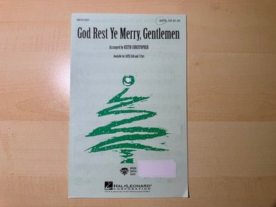 God rest ye merry Genlemen, SATB with Piano, by Keith Christopher, HAL08741201