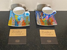 James Rizzi: Porzellan Espressotassen Set NEW YORK CITY DAY & NIGHT (2), neu