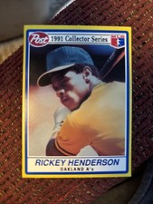1991 Post Cereal Rickey Henderson #27 Oakland Athletics