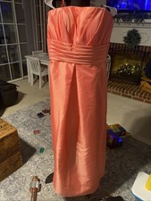 Women’s Size 9/10 Peach Moro Lee Sleeveless Full Length Formal Dress