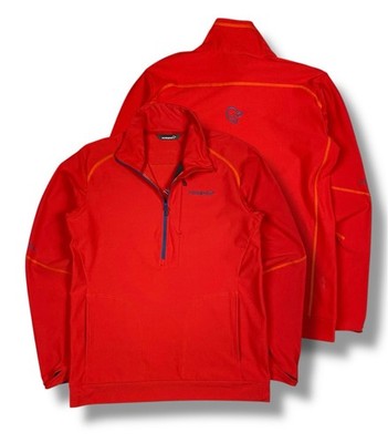Norrona Svalbard Warm1 Fleece Sweater Men s XL Red Half Zip Technical