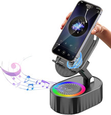 Wireless Induction Audio Bluetooth Speaker 5In1 Phone Holder Emergency Rechargea