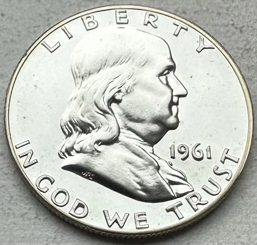 1961 Proof Franklin Half Dollar 90% Silver-INV#8503