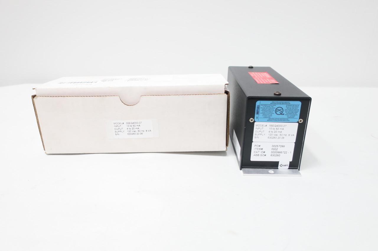 Abb 55EQ4000-07 Transducer 10-50ma 4-20ma 120v-ac 8va