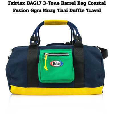 Fairtex BAG17 3-Tone Barrel Bag Coastal Fusion Gym Muay Thai Duffle Travel