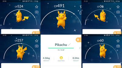  Shiny (Schillernd) Pikachu All Crown Color Pokemon GO  Registered Only