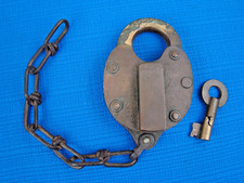 Antique Loeffelholz & Co Cast Brass Padlock