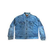 Levi’s 75505-0212 Denim Jacket Large Orange Tab 90s Made In Canada Light Wash