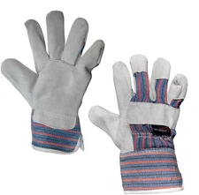 SAFE HANDLER Work Leather Gloves with Cool Cotton Lined Backing Lightweight &...