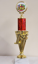 UNO card game Trophy Award Champion 1st Place...