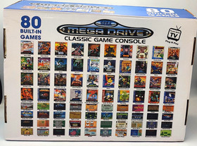 Atgames Sega Mega Drive Mini Classic Console Boxed 80 Games Wireless Controllers