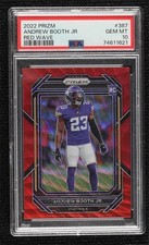 2022 Panini Prizm Rookies Red Wave /149 Andrew Booth Jr #387 PSA 10 GEM MT 03tv