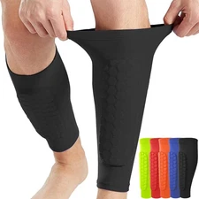 1Pcs Honeycomb Calf Socks Sport leggings Soccer Shin Guard Sleeves for Men Woman