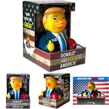 Donald Trump Floating Rubber Duck Quack Collectible Bath Toy Kids Adult
