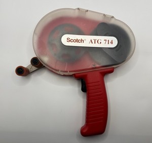 Scotch ATG 714 Adhesive Transfer Tape Applicator Dispenser Gun Red Tool Handheld