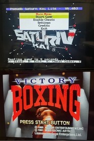 Sega Saturn Oerseas ersion ictory Boxing & Sega Worldwide Soccer 97 + Expansion