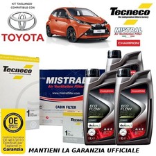 KIT TAGLIANDO 3 FILTRI E OLIO 0W20 PER TOYOTA AYGO II 1.0 05/2014- VVTi KR-FE