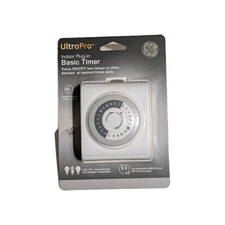 GE UltraPro Indoor Mechanical Timer - 24hr - 2-Polarized Outlets - White - NEW!