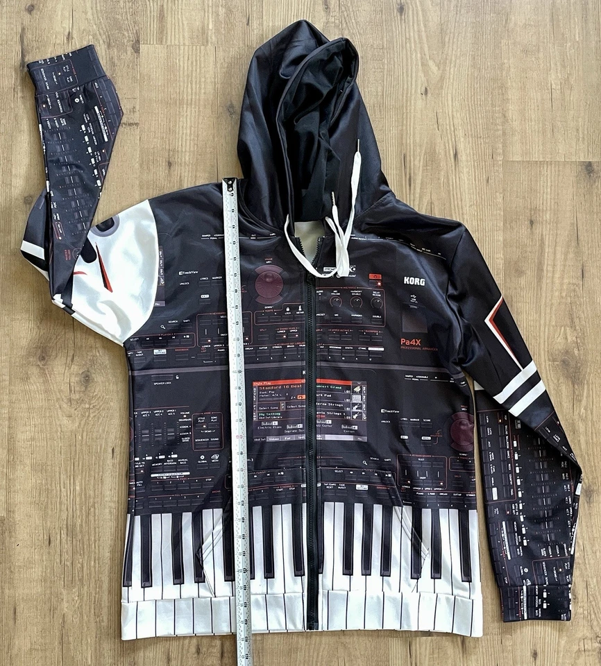 Raro Korg pa4x Organizador Profesional Teclado Promocional Cremallera Sudadera con Capucha Chaqueta Foto 4 de 4