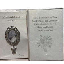 Roman Memorial Bridal Brooch Angel Photo Holder In Loving Memory Wedding