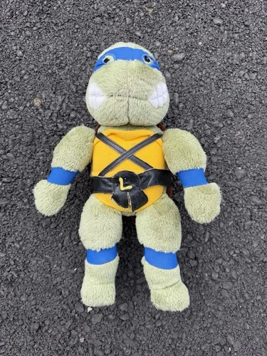 Vintage 1989 Teenage Mutant Ninja Turtles Leonardo Plush Stuffed Toy Playmates
