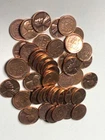Wheat pennies 1950 1955 1955 1957 1951 1956 1958 BU AU Gem Roll