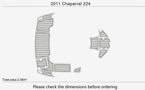 Anti-slip Custom EVA marine deck flooring for 2011 Chaparral 224 - Foto 7 di 13