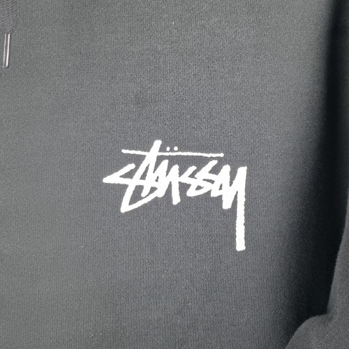 Stussy Hoodie Large schwarz Oversize Damen mit Hund Grafikdruck Vintage Street Herren - Bild 9 von 10