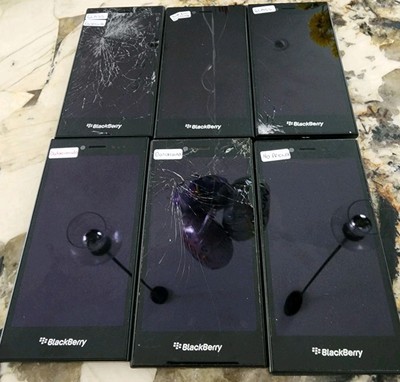 Lot of 6 BlackBerry Leap STR100-1 Phones for Parts or Repair AS IS