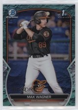 2023 Bowman Chrome Prospects Aqua Lunar Crater Refractor /125 Max Wagner 0q4s