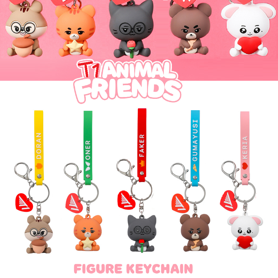 FAKER T1 Official Animal Friends Figure Keychain League of Legends