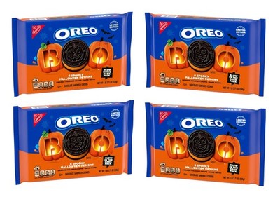 4 Pack OREO Orange Creme Chocolate Sandwich Cookies   Limited Edition Halloween