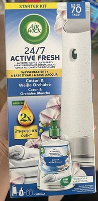 Air Wick 24/7 Active Fresh Starter Kit 228ml Cotton & Weiße Orchidee