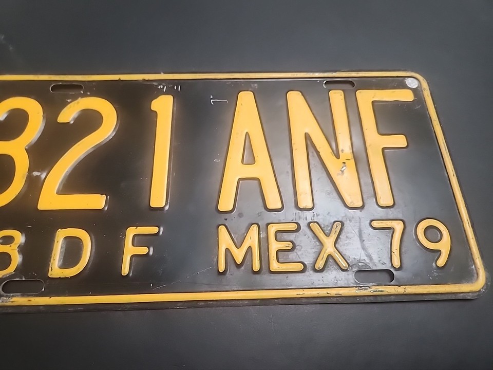1978-79 Destrito Federal Mexico Metal Vintage License Plate * Standard ...