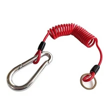 Breakaway Cable, Trailer Brake Cable, RV Stainless Steel Spring Coiled 6 Foot 1