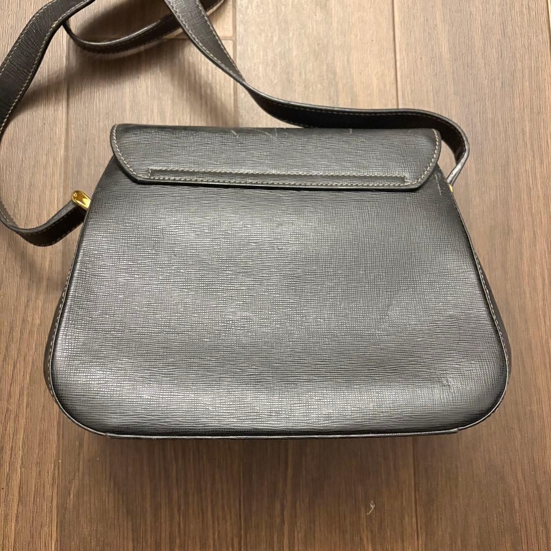 GUCCI Turn Lock Crossbody Shoulder Bag Leather Black Vintage Logo From Japan thumbnail 12