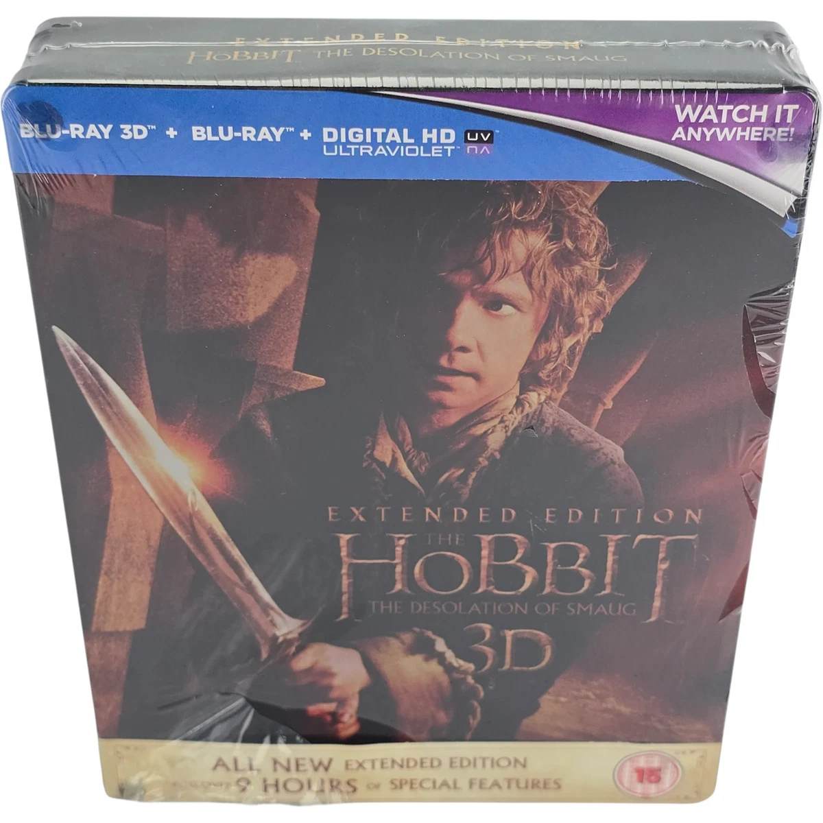El Hobbit: La Desolación de Smaug Blu-ray 3D + 2D UK Edición Extendida Steelbook
