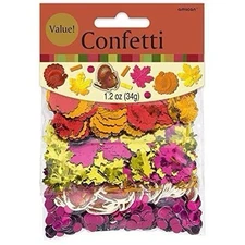 Autumn Thanksgiving Confetti 3 Pack Assortment Festive Fall Decor 