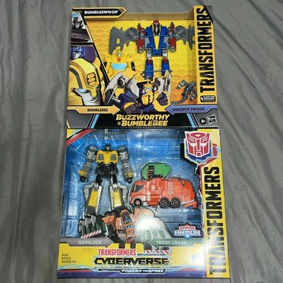 Transformers Cyberverse GRIMLOCK TRASH CRASH Plus Bumblebee And Swoop Lot