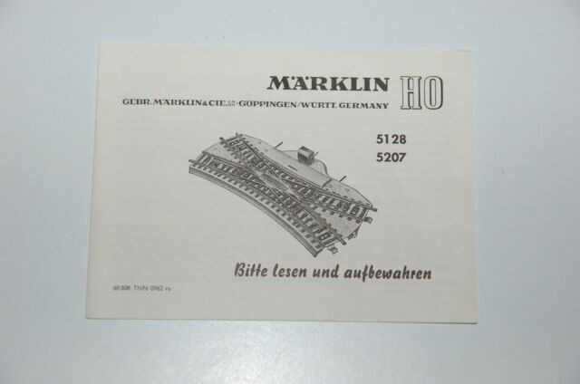 Märklin H0 Original Description for " Double cross " -soft 5128 M Track Top