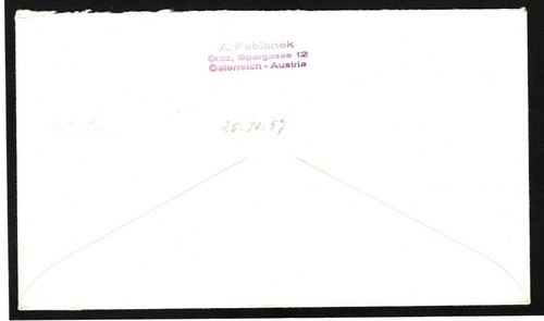 AUSTRIA 1957 FIRST DAY COVER Illustrated FDC Architecture Series {samwells}B173 - Picture 5 of 5