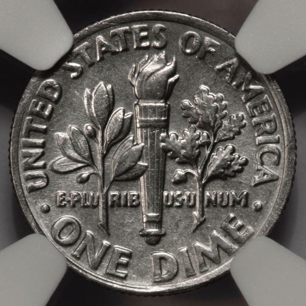 2000 NGC MS65 95% Missing Clad Layer Dime Mint Error Rare Example