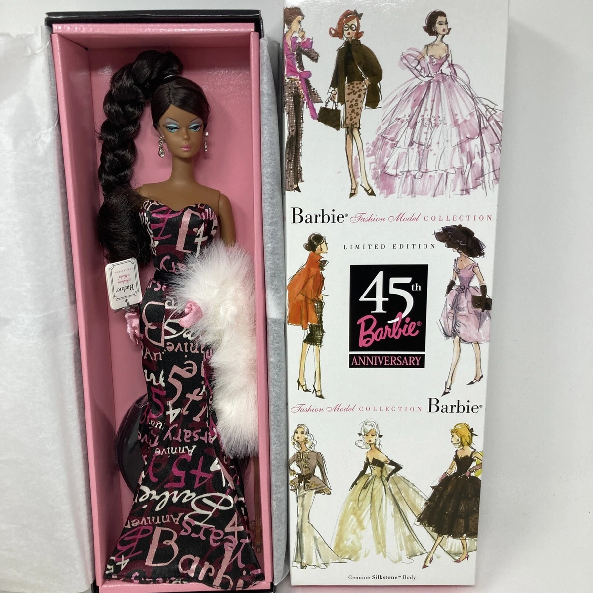 45th Anniversary Barbie Doll African American Silkstone BFMC
