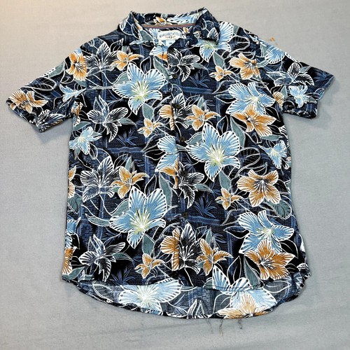 Margaritaville Shirt Jimmy Buffet Hawaiian Shirt Medium Floral Camp Button Up