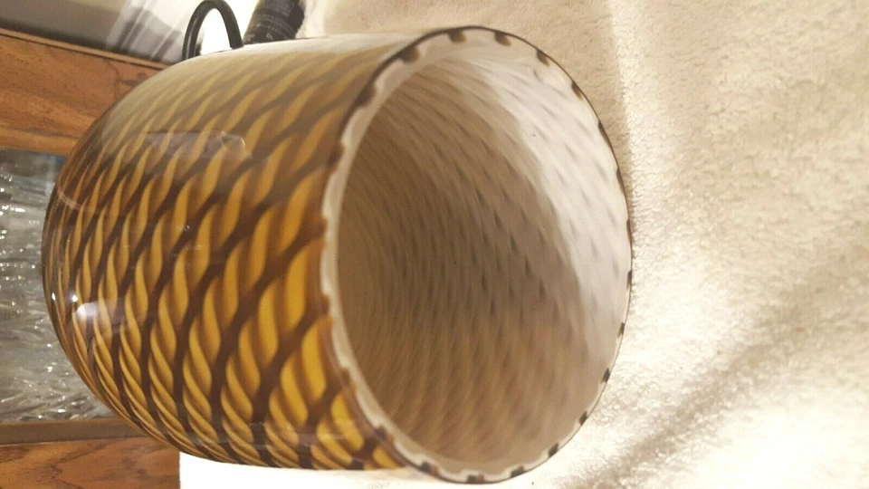 Globe of Catalina Lighting Track Pendant Ceiling Light E136385 Brown Art Glass  - Image 4 of 4