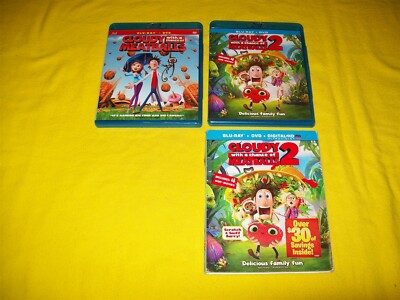 CLOUDY WITH A CHANGE OF MEATBALLS & CLOUDY WITH A CHANCE OF MEATBALLS 2 BLURAY