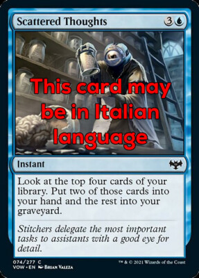 MTG SCATTERED THOUGHTS FOIL EXC - STREUTE THOUGHTS - VOW - MAGIC